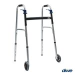 Andador corralito plegable con manijas y ruedas