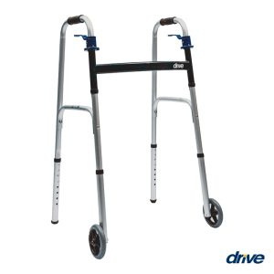 Andador corralito plegable con manijas y ruedas