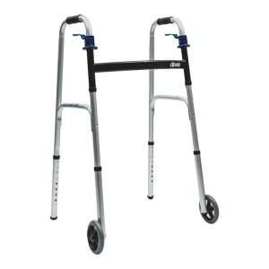 Andador corralito plegable con manijas y ruedas