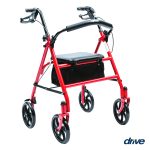 Andador rollator de acero liviano