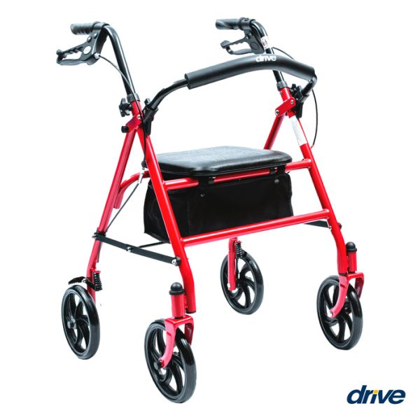 Andador rollator de acero liviano
