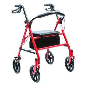 Andador rollator de acero liviano