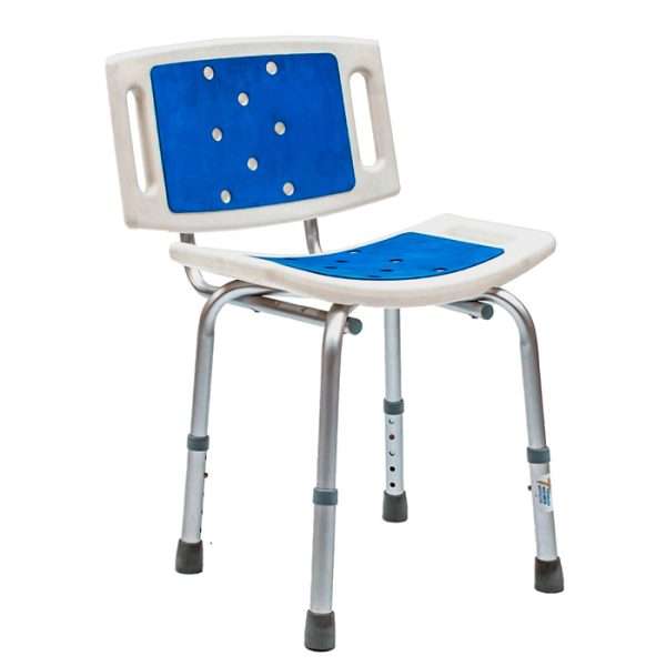 Silla de ducha con asiento y respaldo suaves