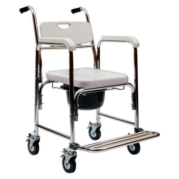 Silla sanitaria con apoya pie rebatible