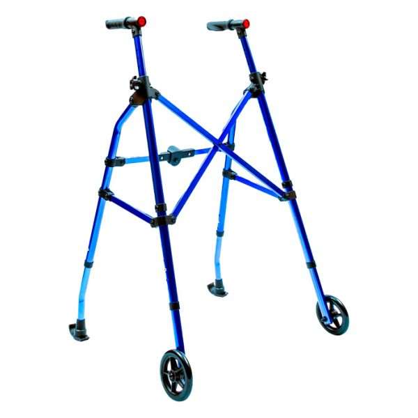 Andador metro de aluminio azul metal