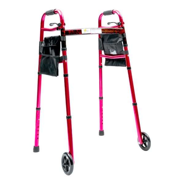 Andador corralito doble plegado con ruedas