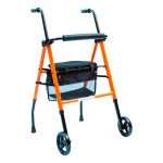 Andador corralito tipo tijera con asiento y ruedas