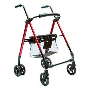 Andador rollator con frenos a presión