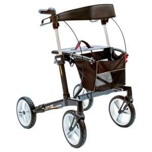 Andador rollator premium de aluminio negro