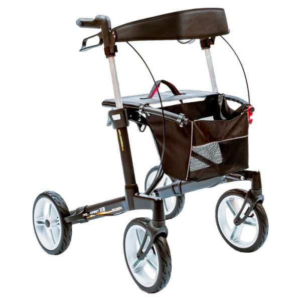 Andador rollator premium de aluminio negro