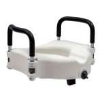 Eleva inodoro con asas y ajuste frontal