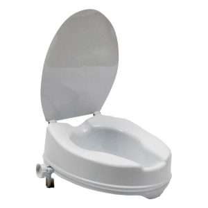 Eleva inodoro con tapa y ajuste lateral