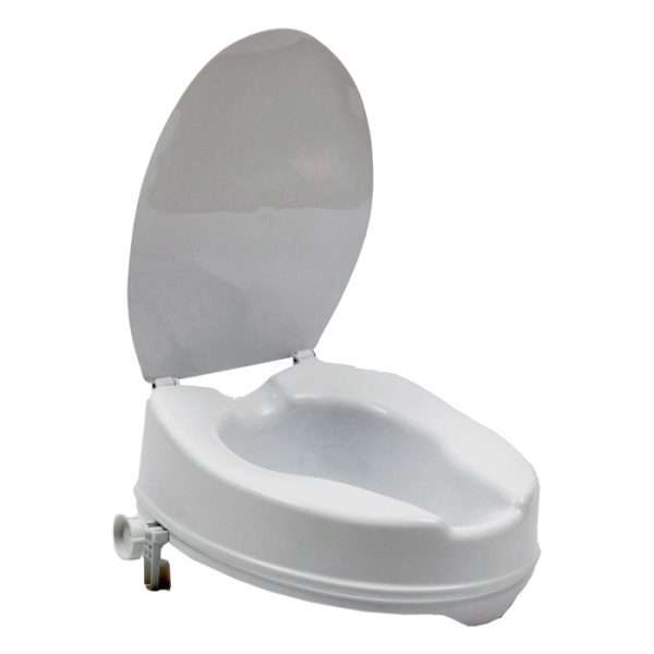 Eleva inodoro con tapa y ajuste lateral